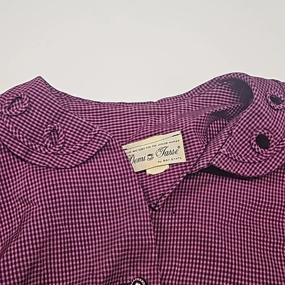 Vintage Demi Tasse dress Union made ILGU see measurements for sizing. - Picture 7 of 15